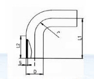PVDF 对焊管件 加长型90度大弯头
